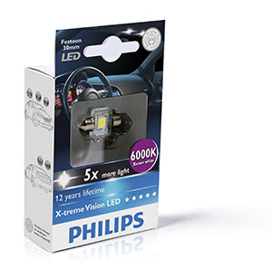 PHILIPS Festoon X-tremeVision LED T14x30 6 000 K