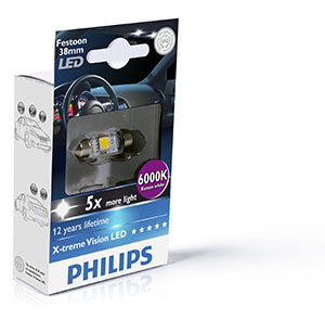 PHILIPS Festoon X-tremeVision LED T10,5x38 6 000 K