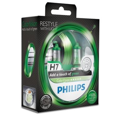 PHILIPS H7 ColorVision Green