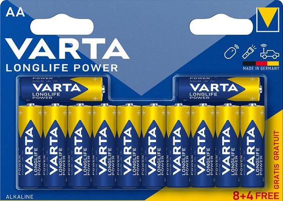 VARTA PATAREI 4906 LL POWER LR06 AA 8+4TK