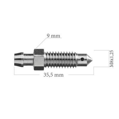 Õhutuskruvi M8X1,25 L=35.5 sw9