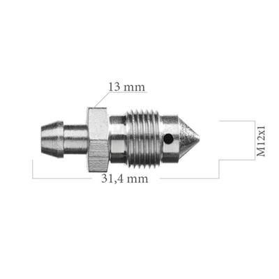 Õhutuskruvi M12X1 L=31,4 sw13