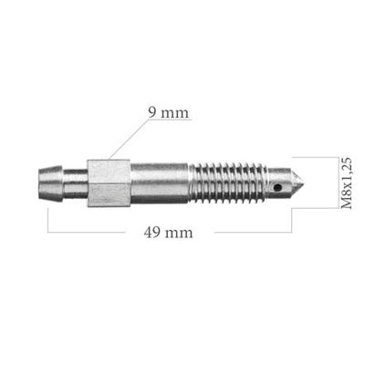 Õhutuskruvi M8X1,25 L=49,0 sw9