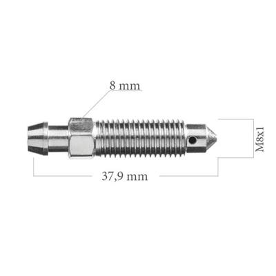 Õhutuskruvi M8X1 L=37,9 sw8