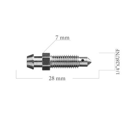 Õhutuskruvi M1/4X28 L=28,0 sw7