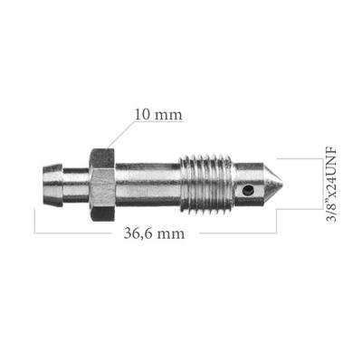 Õhutuskruvi M3/8X24 L=36,6 sw1