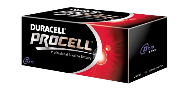 PATAREI, DURACELL INDUSTRIAL, D, 1,5 V, 10 TK