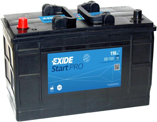 EXIDE 110AH 750A 349X175X235 PROFESSIONAL HD +/-