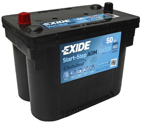 EXIDE 50AH 800A 260X173X206 AGM Start/Stop keskel