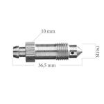 Õhutuskruvi M10X1 L=36,5 sw10